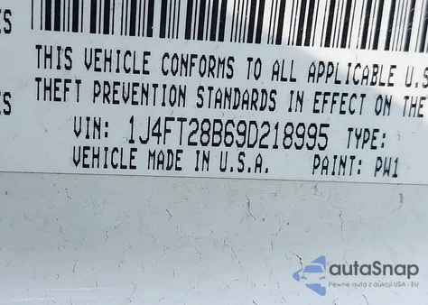 2009 Jeep Patriot Sport from USA, damaged, VIN 1J4FT28B69D218995